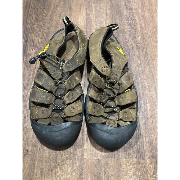 KEEN Sandals Mens 10 Brown Bison Newport Leather Shoes Closed Toe Hiking Water main image 6